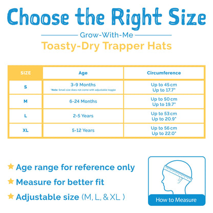 Jan & Jul Boys' Toasty-Dry Trapper Hat for Kids (Black, L) 🍁 All In One Marketplace Canada