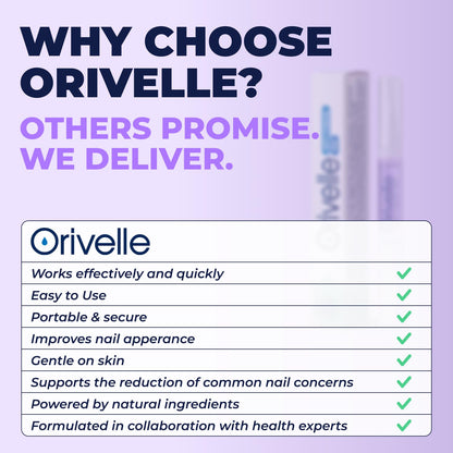 Orivelle Toenail Care Pen - Extra Strength Toe Nail Remedy - Professional Nail Solution for Fingernail with Tea Tree Oil (Pack of 4)