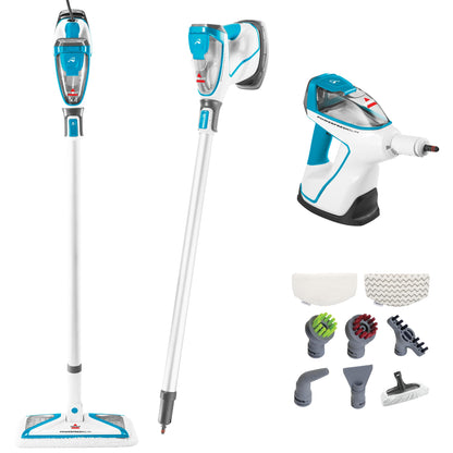 BISSELL PowerFresh Slim 3-in-1 Steam Mop and Handheld Steam Cleaner, Sanitizes Without Chemicals, 25-Foot Cord, Lift-Off Handheld Steamer, Grout Tool and Clothing Steamer Included Bissell