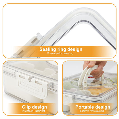 BETA SPACE Snack Box Containers, Divided Serving Tray with Lid, Veggie Tray Snackle Box Charcuterie Board with Lid,8 Inside Containers - Available at All In One Marketplace Canada