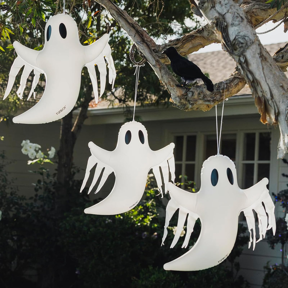 Décorations d'Halloween fantômes suspendus FUNBOY, décor extérieur, lot de 3