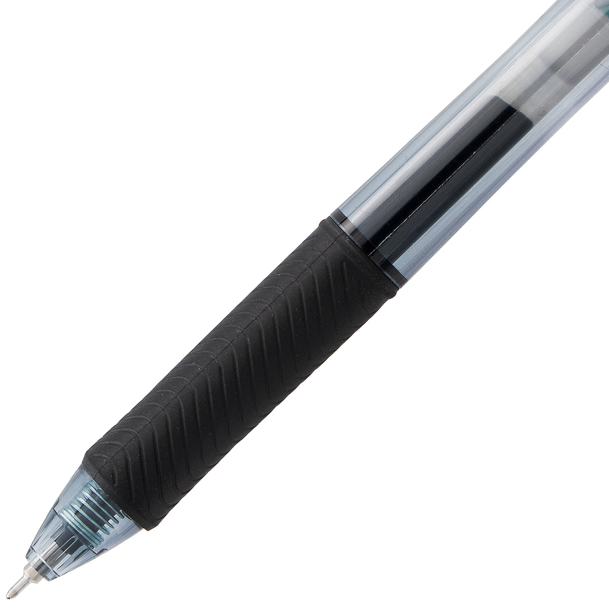 Pentel EnerGel X Retractable Gel Pen, 0.5mm Needle Tip, Black Ink, 12PK