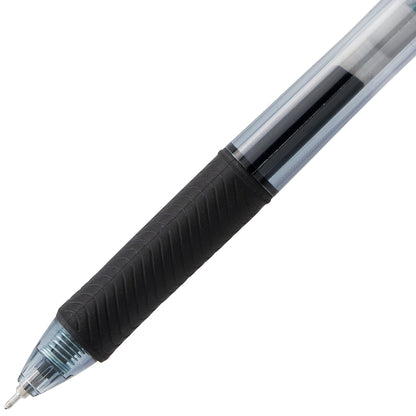 Pentel EnerGel X Retractable Gel Pen, 0.5mm Needle Tip, Black Ink, 12PK