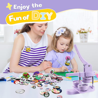 Aiment 58mm Button Maker Machine - 2.25 inch Button Pin Maker Kit, Badge Press Machine with 100Pcs Supplies & Films & Circle Cutter & Cutting Mat, Ideal Christmas DIY Presents for Kids 🍁 All In One Marketplace Canada