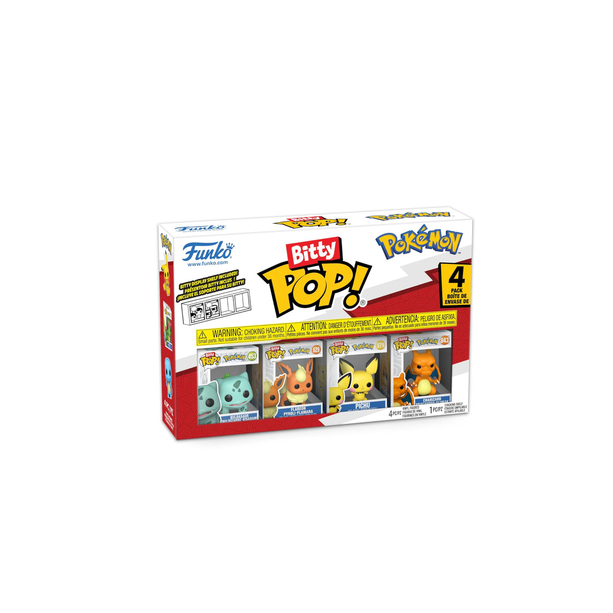 Funko Bitty POP! 4 Pack: Pokemon - Bulbasaur, Flareon, Pichu, Charizard 🍁 All In One Marketplace Canada