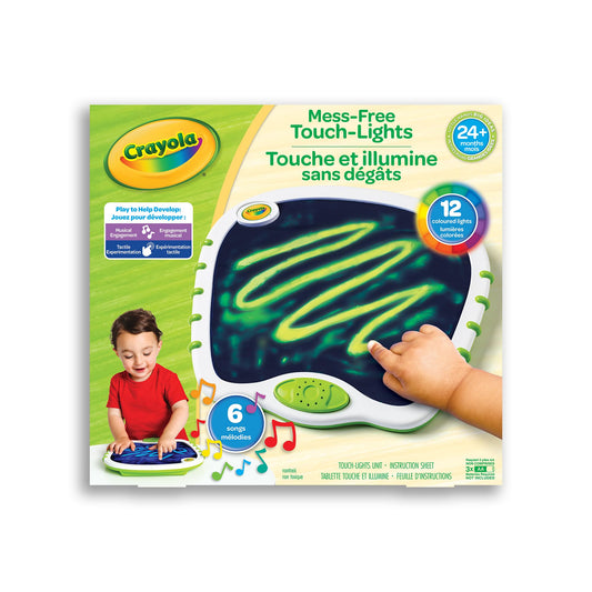 Crayola Toddler Touch Lights, Musical Sensory Toys for Toddlers, Learning Gifts, Light Up Drawing Pad, Mess Free Painting, Travel Activity, 2+ - Available at All In One Marketplace Canada