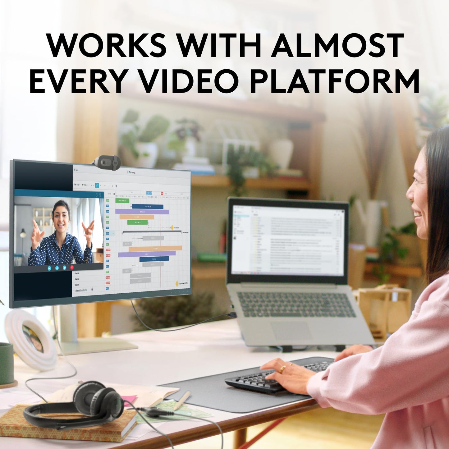 Logitech Brio 101 Full HD 1080p Webcam for Meetings, Streaming, Desktop, Laptop, PC - Built-in Mic, Shutter, Works with Zoom, Microsoft Teams, Nintendo Switch 2’s New GameChat Mode, USB-A,-Black - Available at All In One Marketplace Canada
