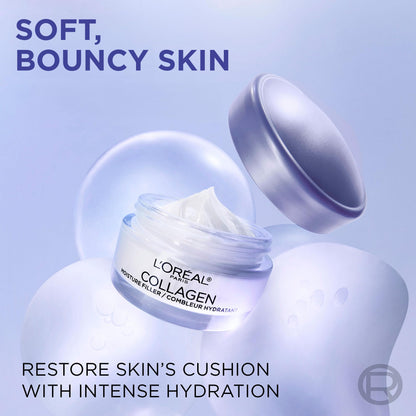 L’Oréal Paris Anti-Aging Day Face Moisturizer and Night Moisturizer Face Cream, Korean Skincare Inspired, Glass Skin Hydrating Face Cream to Smooth Skin & Reduce Look of Wrinkles, Collagen Moisture Filler, 50 ml - Available at All In One Marketplace Canada