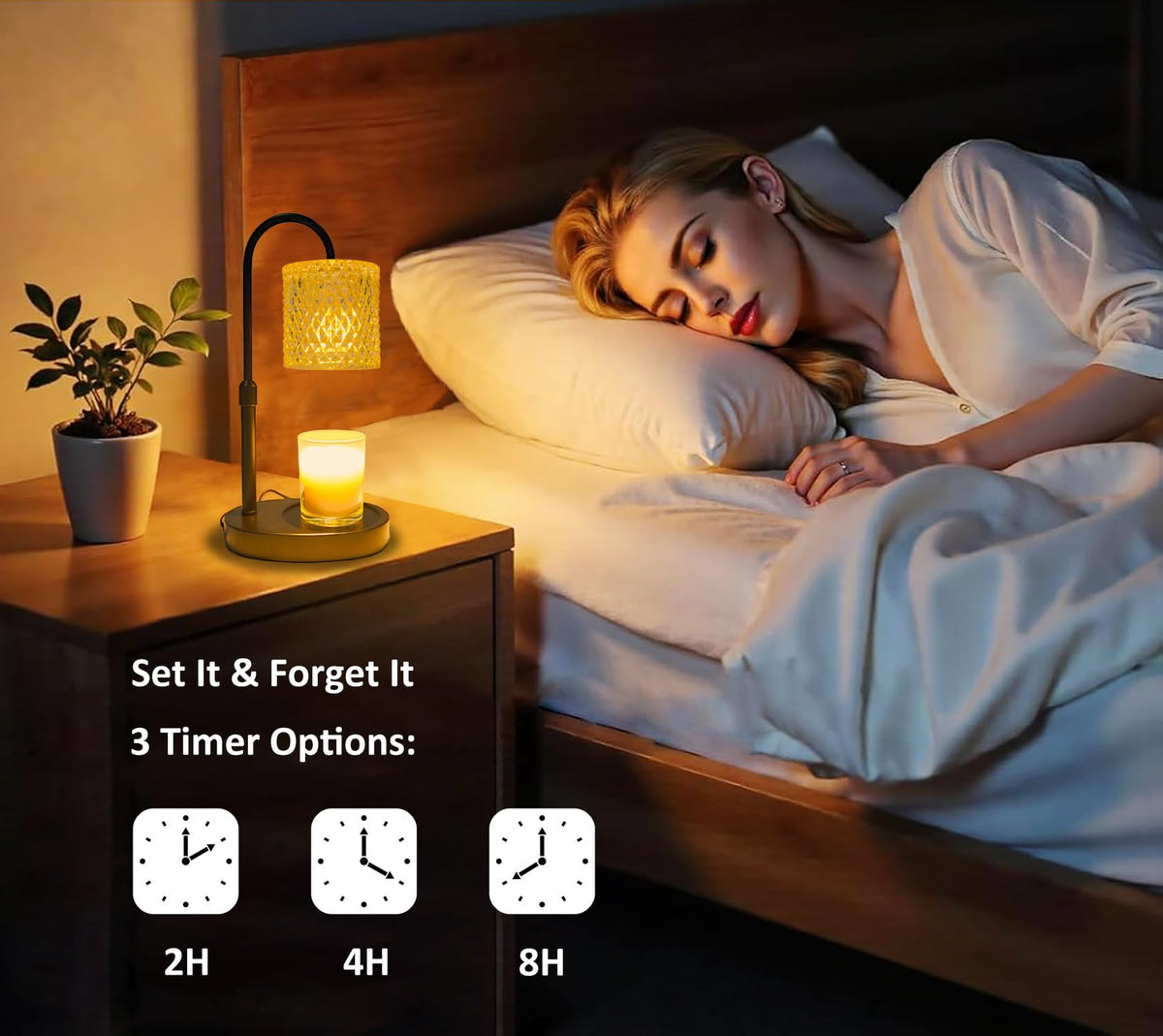 Candle Warmer Lamp with Timer & Adjustable Height Dimmer Christmas Gifts for Women, Wax Candle Lamp for Jar Candles, Home Room Décor Gifts for Women, Mom, New Home, Birthday Gfits Mother’s Day Gifts 🍁 All In One Marketplace Canada
