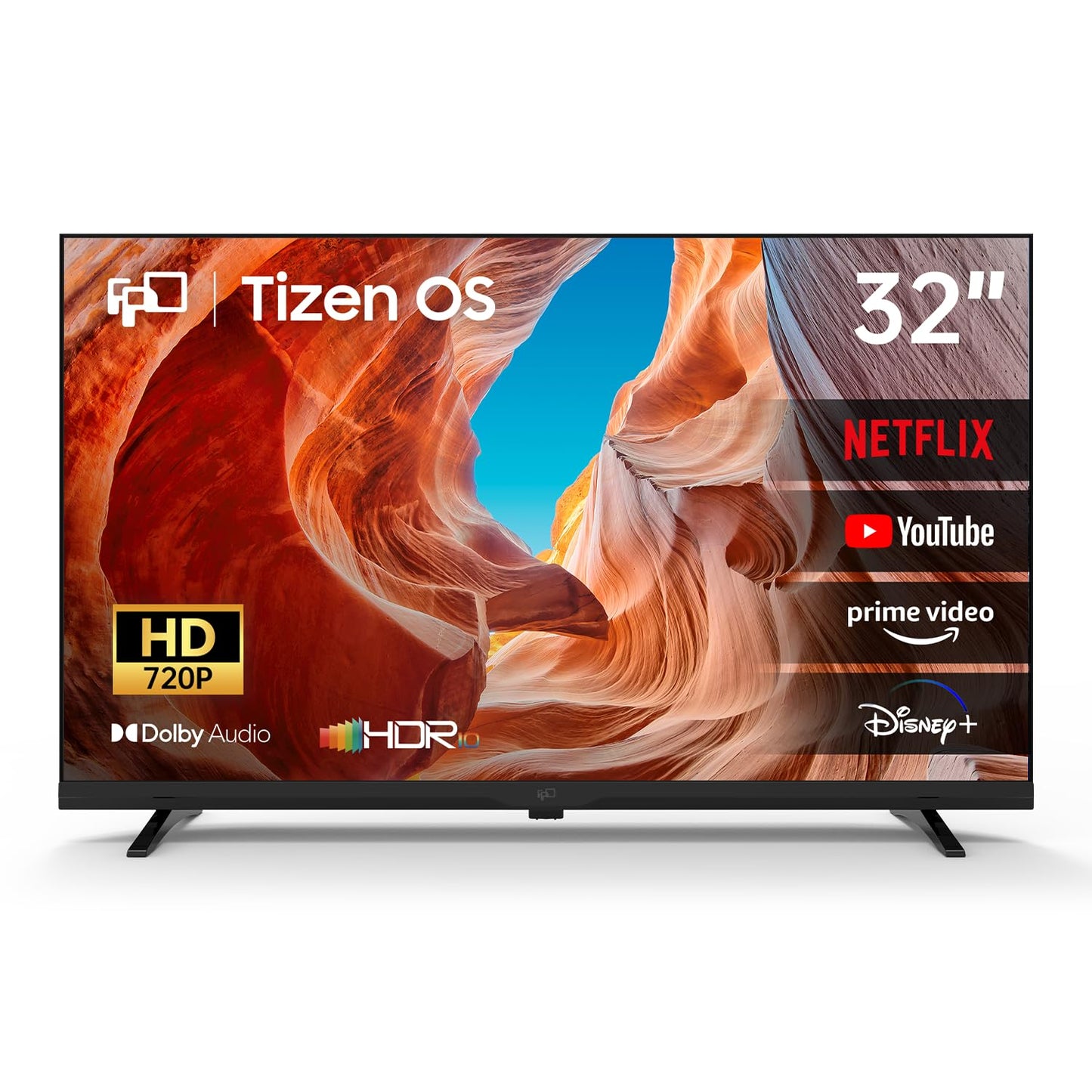 FPD 32 Inch Smart TV 720p HD Powered by Tizen OS Compatible with Samsung TV Plus, Dolby Audio, HDR 10, Gaming Hub, SmartThings, Voice Control, Built-in Miracast, Flat Screen Television (AT32-P1, 2026)