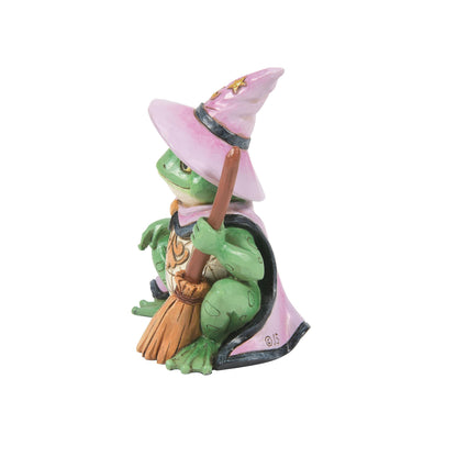 Enesco Jim Shore Heartwood Creek Halloween Frog Dressed as Witch Miniature Figurine, 3.43 Inch, Multicolor