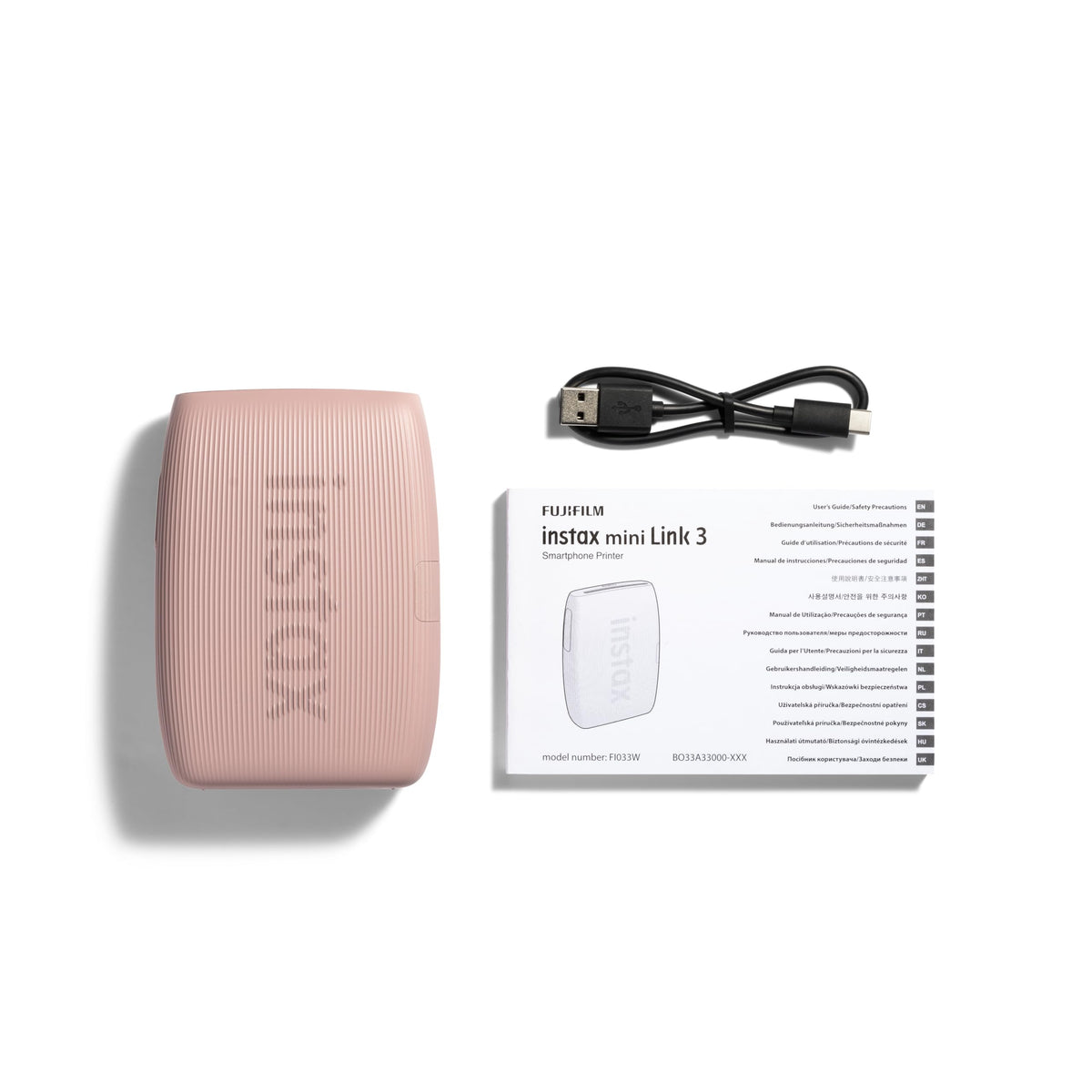 Fujifilm Instax Mini Link 3 Smartphone Printer - Rose Pink