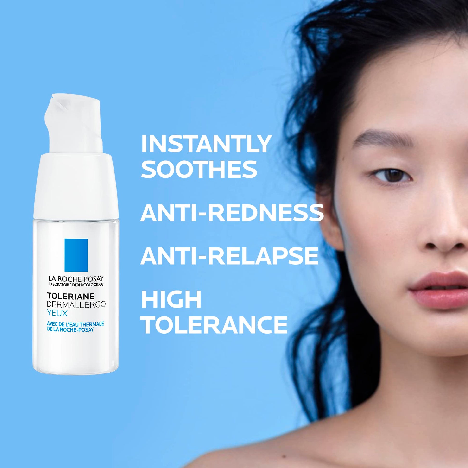 La Roche-Posay Eye Cream for Sensitive Skin, Toleriane Dermallergo Eye Cream, Intense Soothing Care with Shea Butter and Glycerin, Allergy Tested & Fragrance Free, 20ml La Roche-Posay
