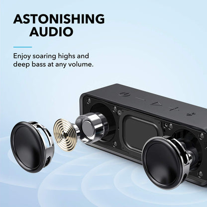 Upgraded, Anker Soundcore Bluetooth Speaker with IPX5 Waterproof, Stereo Sound, 24H Playtime, Portable Wireless Speaker for iPhone, Samsung and More - Available at All In One Marketplace Canada