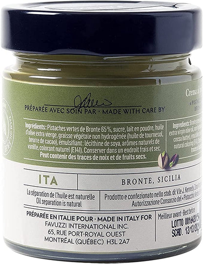 Favuzzi Sicilian Pistachio Cream P.D.O. Bronte – 2-Pack (55% Pistachios)