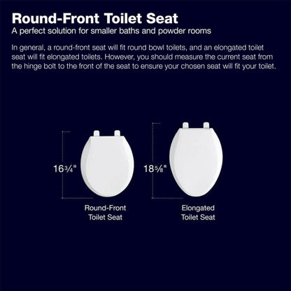 KOHLER Hyten Elevated Quiet-Close Round-Front Toilet Seat, White