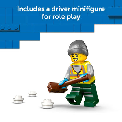 LEGO City Snowplow Truck Building Toy for Kids - Pretend Play Vehicle for Boys & Girls, Ages 5+ - Toy Truck W/Movable Plow & Driver Minifigure - Gift Idea for Birthdays - 60490