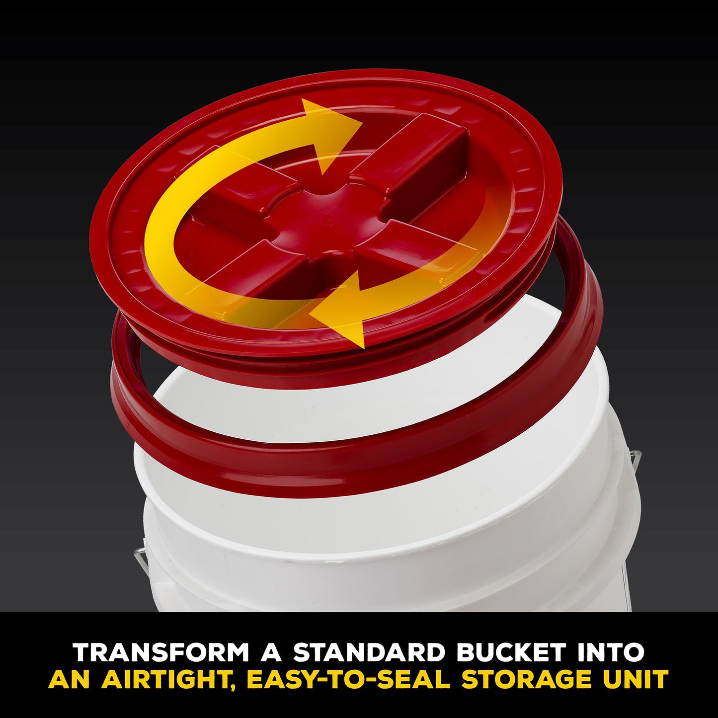 Gamma2 Gamma Seal Lid 3pk Combo for Utility Buckets - Fits 3.5, 5, 6 & 7 gallon buckets, Red, White & Blue, Made in USA Gamma2