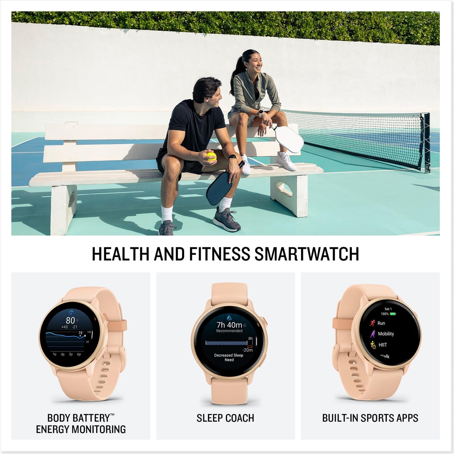 Garmin vívoactive® 6, Health and Fitness GPS Smartwatch, AMOLED Display, Up to 11 Days of Battery, Metallic Pink Dawn with Pink Dawn Band 🍁 All In One Marketplace Canada