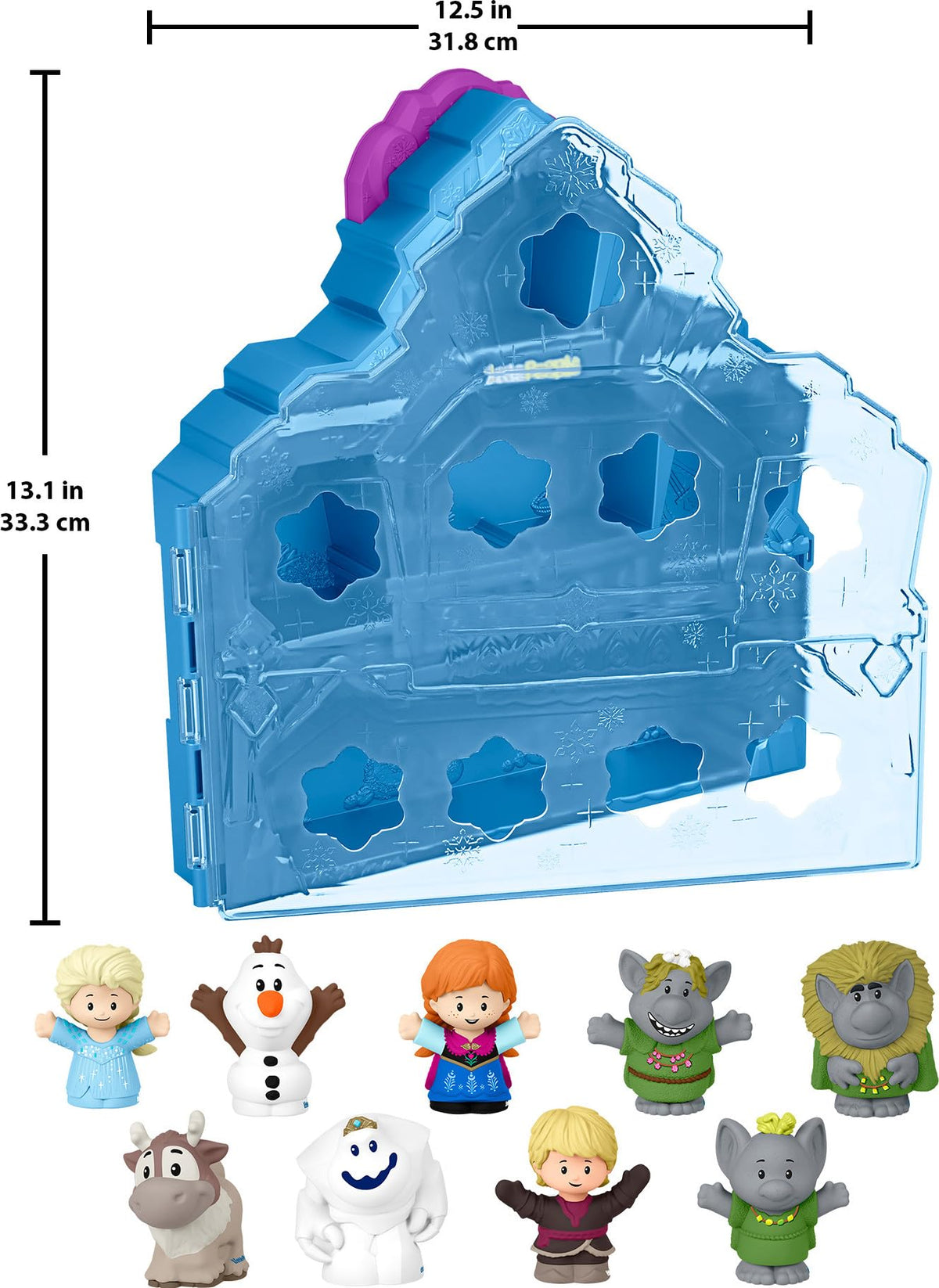 Fisher-Price Little People Disney Frozen Carry Along Castle Case, 9 Figures