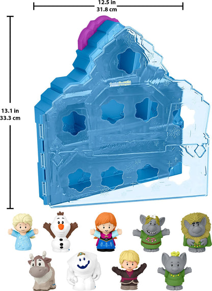 Fisher-Price Little People Disney Frozen Carry Along Castle Case, 9 Figures
