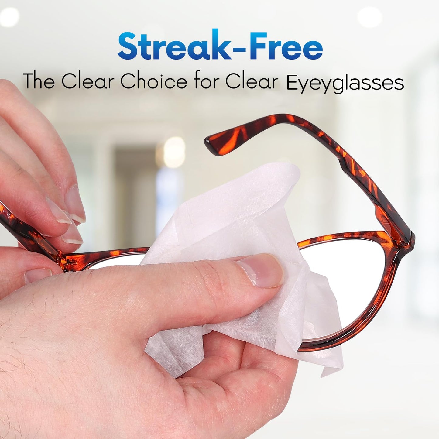 Lens Wipes for Eyeglasses - Pre-Moistened Individually Wrapped Scratch & Streak-Free for Glasses, Sunglasses & Camera Lenses 500ct