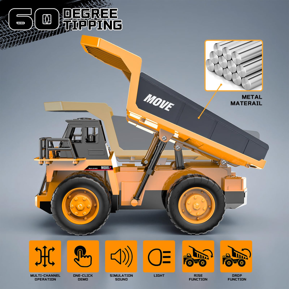 MNJCK Remote Control Dump Truck Toy Rc Construction Vehicles 🍁 All In One Marketplace Canada