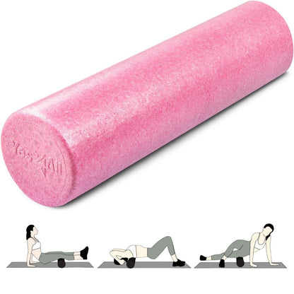 Yes4All High-Density EPP Round Back Roller Foam, Foam Roller for Yoga, Pilates & Stretching - 12, 18, 24, 36 inch