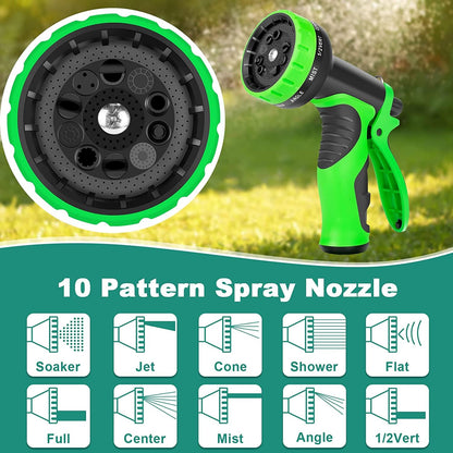 200 FT Garden Hose Expandable Hose - All New 2026 Flexible Water Hose with 10 Functions Spray Nozzle - Car Wash Hose with Solid Brass Connector, Leakproof Lightweight Expanding Pipe for Yard,Outdoor - Available at All In One Marketplace Canada