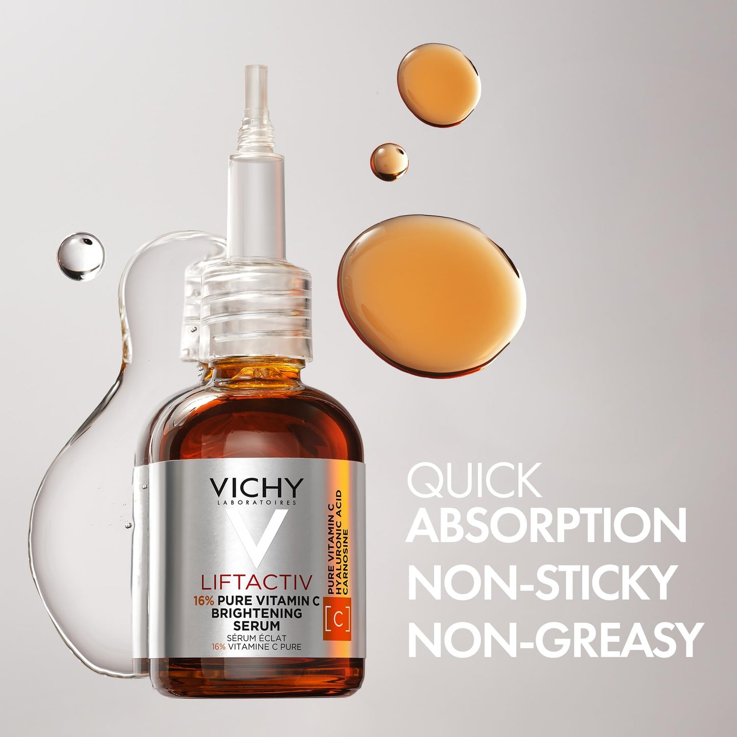 Vichy Vitamin C Serum for Face with Hyaluronic Acid & Glycerin. LiftActiv 16% Pure Vitamin C Serum for Brighter, Firmer & More Even-Toned Skin. Recognized by the Canadian Dermatology Association, 20ML - Available at All In One Marketplace Canada