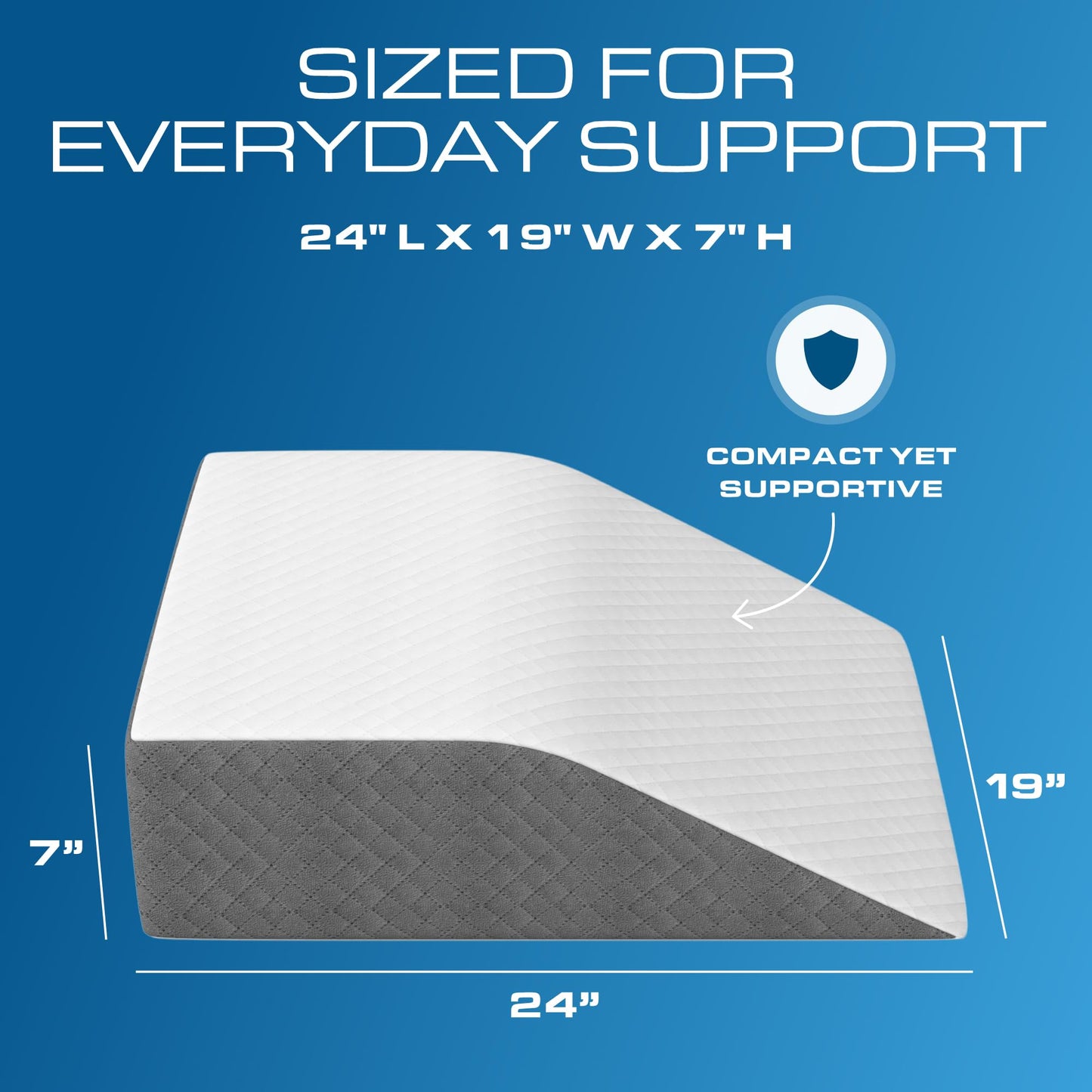 Kolbs Leg Elevation Pillows for After Surgery | Flat Top Bed Wedge Bolster Pillow for Legs | Foot, Knee, Ankle Elevation Post Surgery (Flat Top 7" Height)