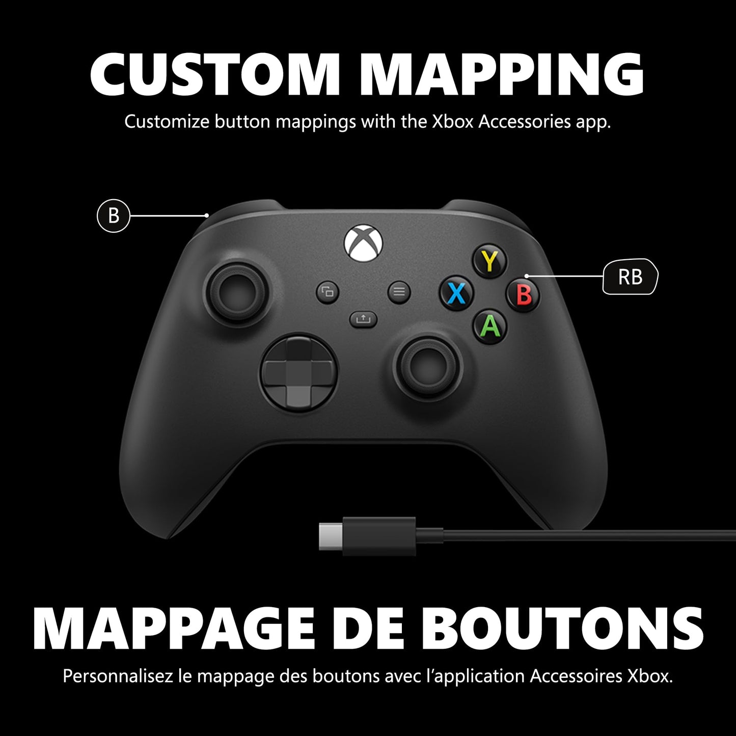 XBOX Core Wireless Gaming Controller + USB-C Cable for Series X|S, One, Windows PC, Android, and iOS