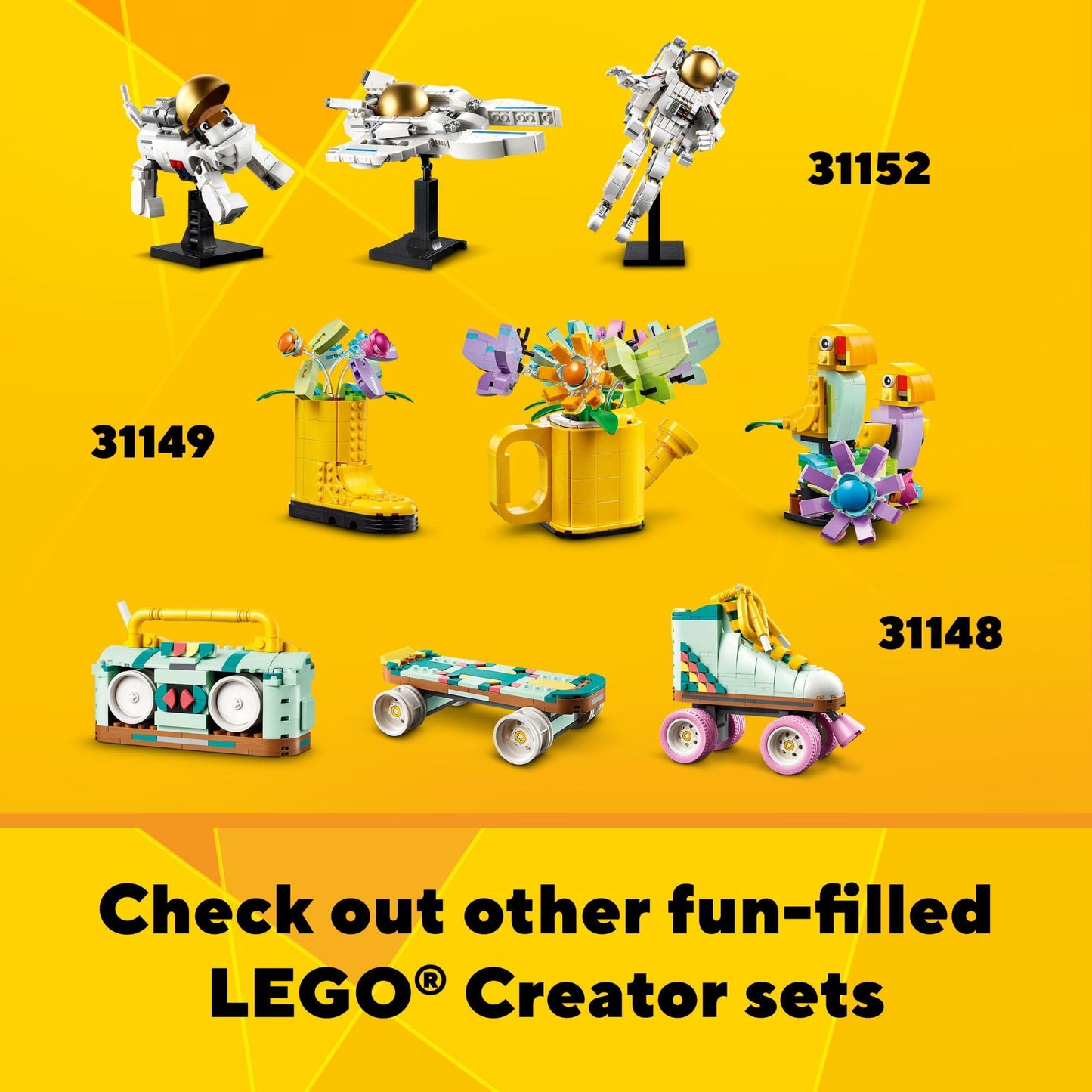 LEGO Creator 3 in 1 Retro Camera Toy, Transforms from Toy Camera to Retro Video Camera to Retro TV Set, Photography Gift for Boys and Girls Ages 8 Years Old and Up Who Enjoy Creative Play, 31147 - Available at All In One Marketplace Canada