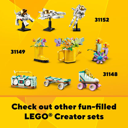 LEGO Creator 3 in 1 Retro Camera Toy, Transforms from Toy Camera to Retro Video Camera to Retro TV Set, Photography Gift for Boys and Girls Ages 8 Years Old and Up Who Enjoy Creative Play, 31147 - Available at All In One Marketplace Canada