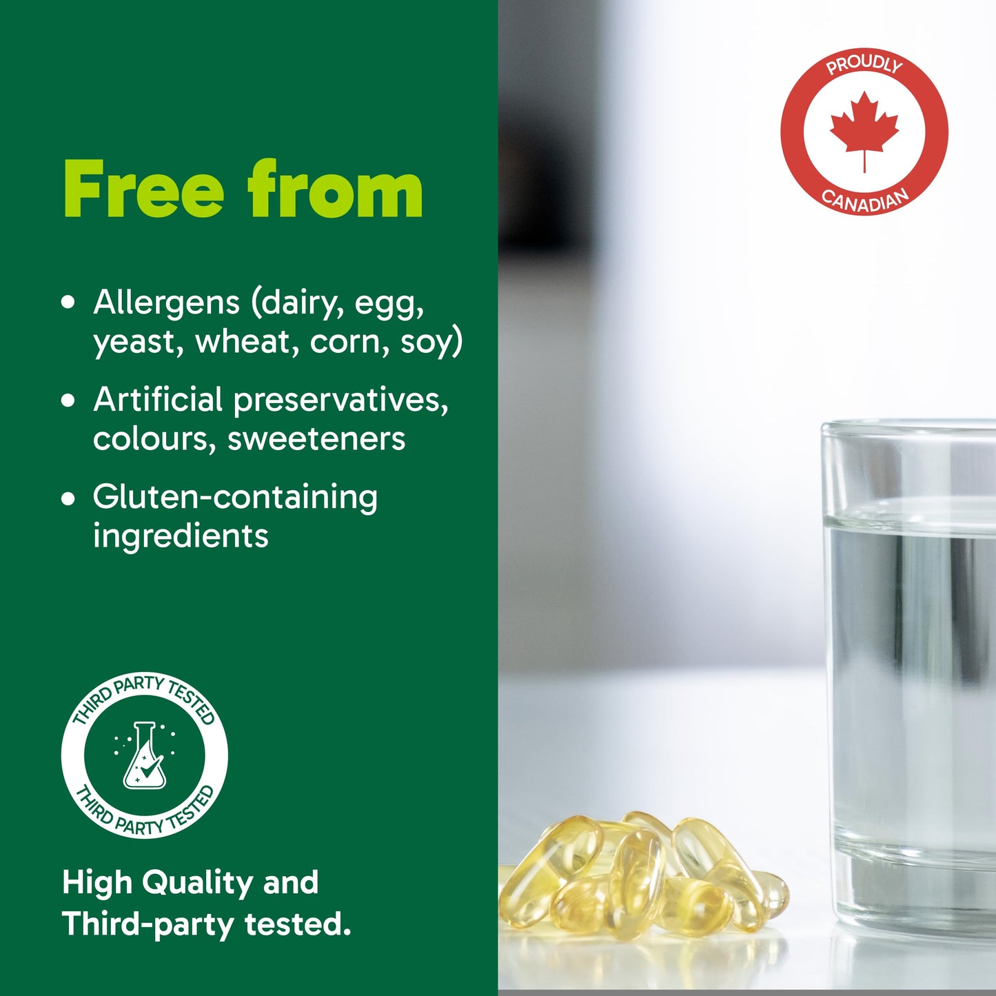 Organika Extra Strength Omega-3 Fish Oil 1414mg – High DHA (330mg) and EPA (660mg) Formula for Cognitive, Brain & Heart Health – No Fishy Aftertaste, Sustainably Sourced – 60 Softgels - Available at All In One Marketplace Canada