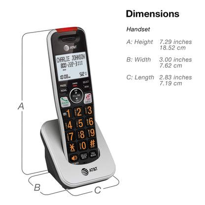 AT&T BL102-3 DECT 6.0 3-Handset Cordless Phone for Home with Answering Machine, Call Blocking, Caller ID Announcer, Audio Assist, Intercom, and Unsurpassed Range, Silver/Black 🍁 All In One Marketplace Canada