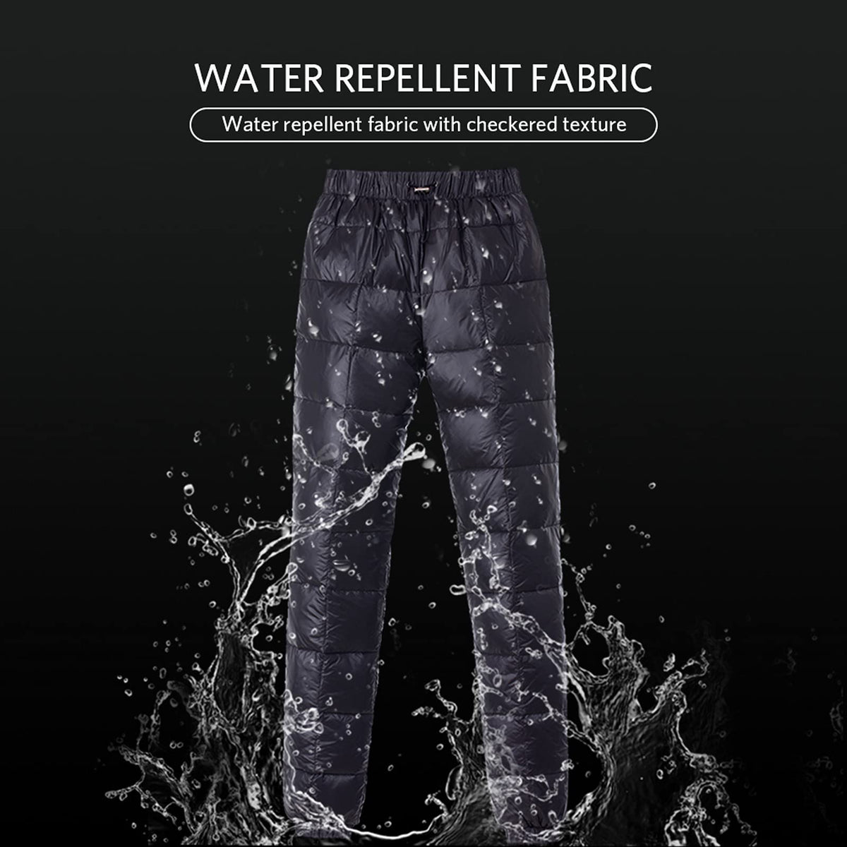 Tapasimme Men, Women Winter Warm Loose Utility Down Pants Sassy High Waisted Nylon Compression Snow Trousers (Medium, Black) 🍁 All In One Marketplace Canada
