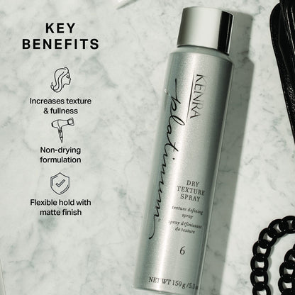 Kenra Platinum Dry Texture Spray 6 | Lightweight Texture Spray for Grit, Grip & Style Definition | 147 mL