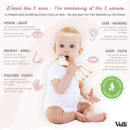 Sophie la Girafe - So Pure Box - Original Baby Teething Toy 100% Natural Rubber - BPA-Free, Non-Toxic, Vegan, Sensory Stimulating Teether for Newborns 0+ Months - 616331