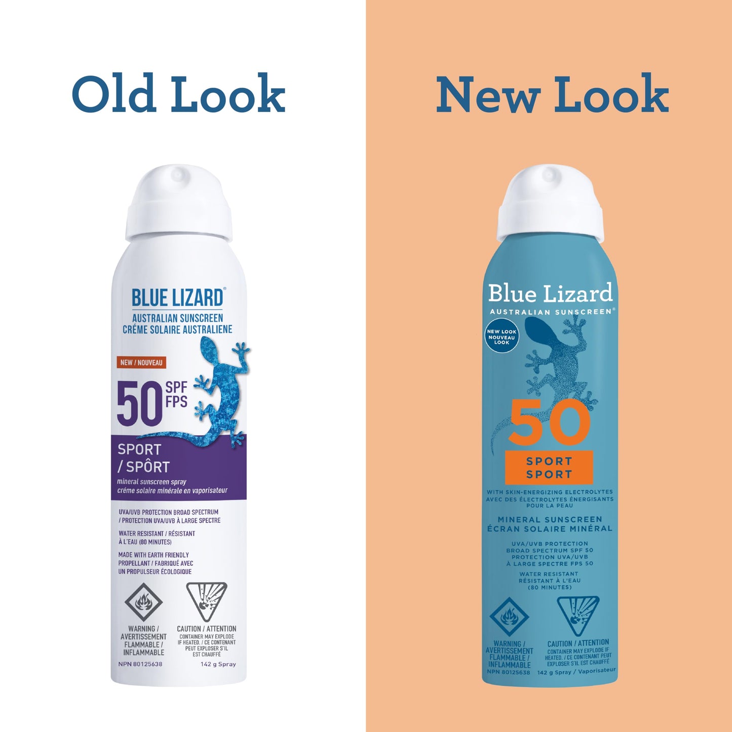 Blue Lizard Sport Mineral SPF 50 Spray, Broad-Spectrum UVA/UVB Protection, Water-Resistant, Zinc Oxide Formula, Vegan, 142 g