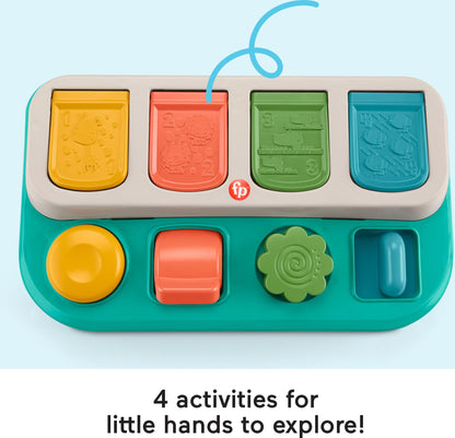 Fisher-Price Baby Early Learning Toy with Fine Motor Activities for Cause-and-Effect Play, Busy Buddies Pop-Up Fisher-Price