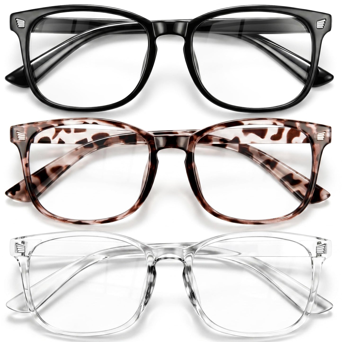 Gaoye Blue Light Blocking Glasses, Fashion Square Fake Nerd Eyewear Anti UV Ray Computer Gaming Eyeglasses Women/Men - Available at All In One Marketplace Canada