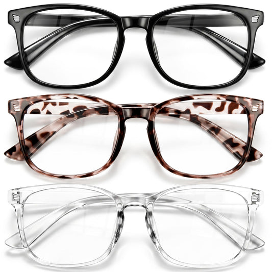Gaoye Blue Light Blocking Glasses, Fashion Square Fake Nerd Eyewear Anti UV Ray Computer Gaming Eyeglasses Women/Men - Available at All In One Marketplace Canada