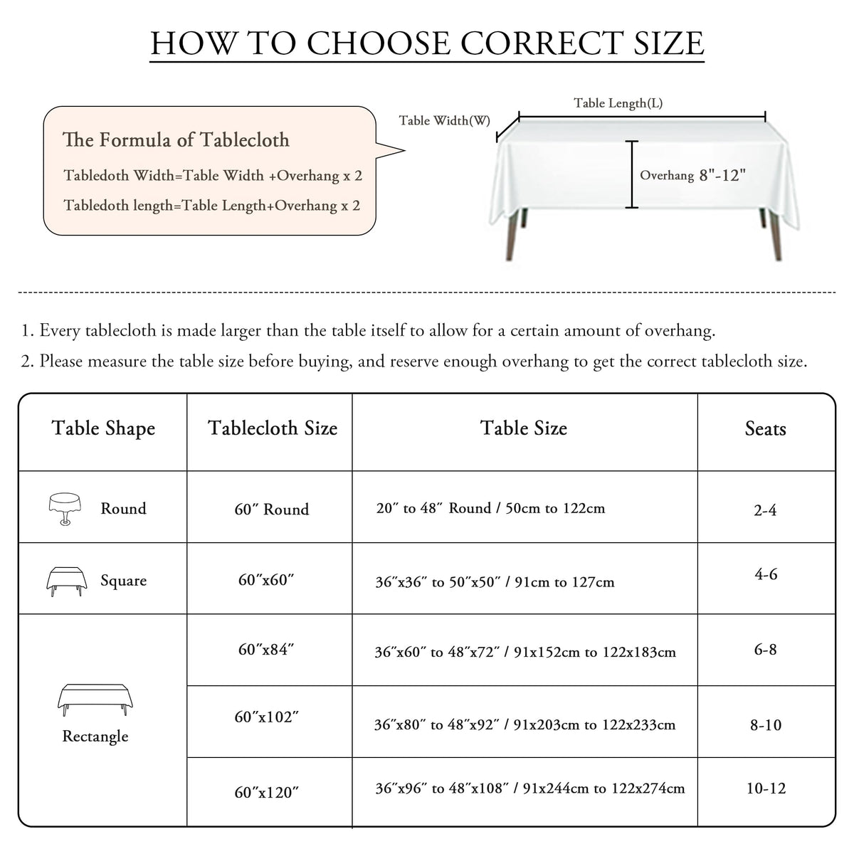 Mysky Home Table Cloth 60x102 Inch Black Tablecloth for 6 Foot Table Washable Polyester Rectangle Tablecloth for Buffet Table, Parties, Holiday Dinner, Wedding 🍁 All In One Marketplace Canada