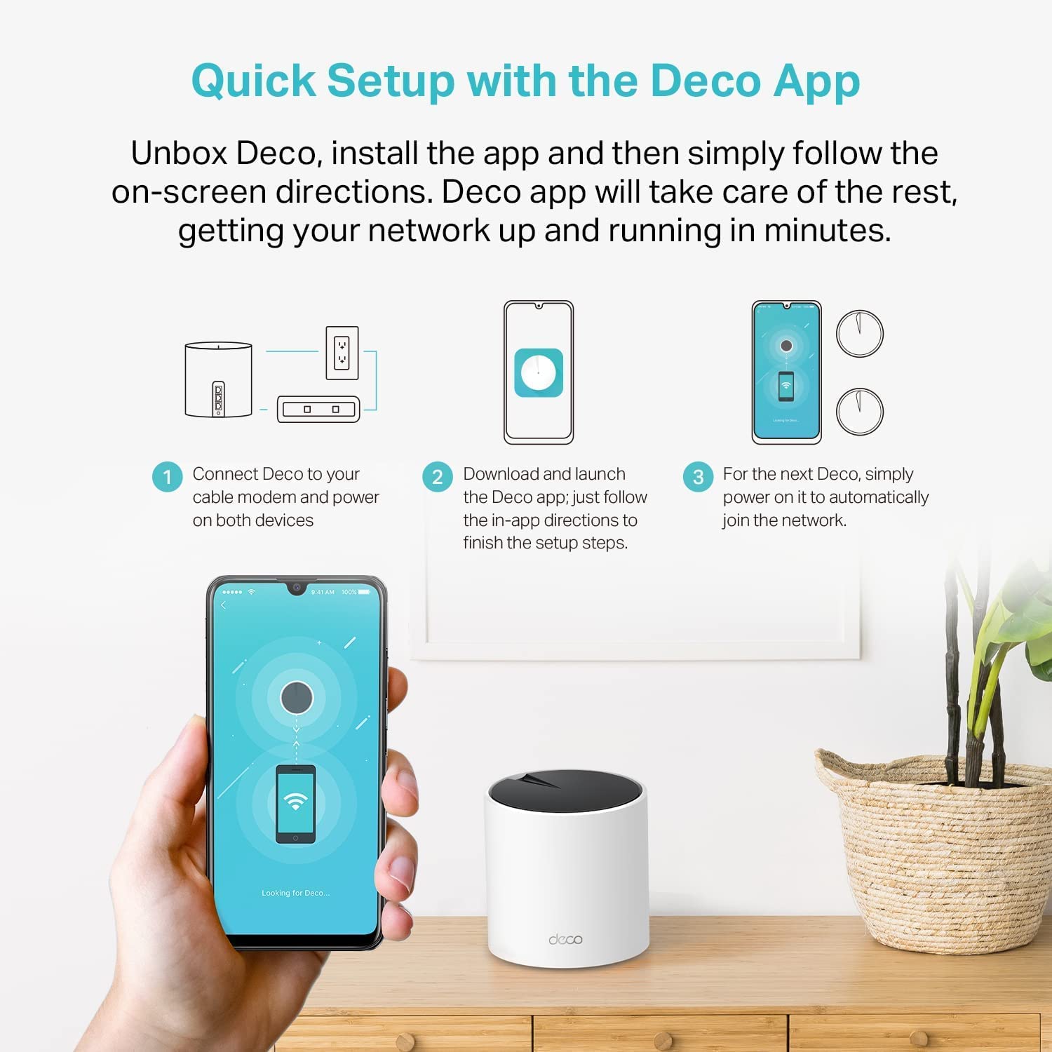 TP-Link Deco AX3000 WiFi 6 Mesh System(Deco X55) - Covers up to 6,500 Sq.Ft., Replaces Wireless Router and Extender, 3 Gigabit Ports per Unit, Supports Ethernet Backhaul,3-Pack