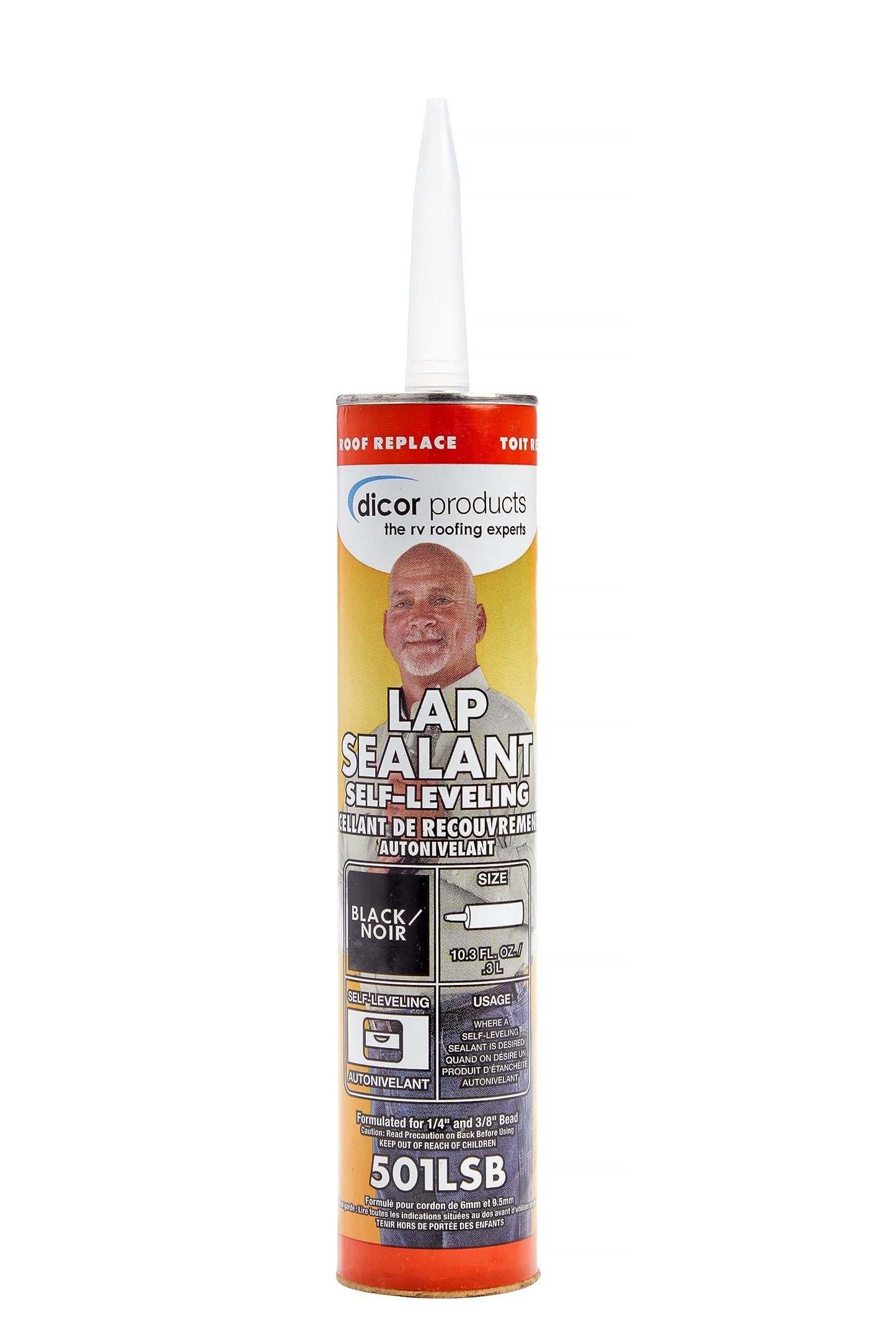Dicor Corporation Dicor 501LSB-1 Epdm Lap Seal 11 Oz. Tube Black Dicor