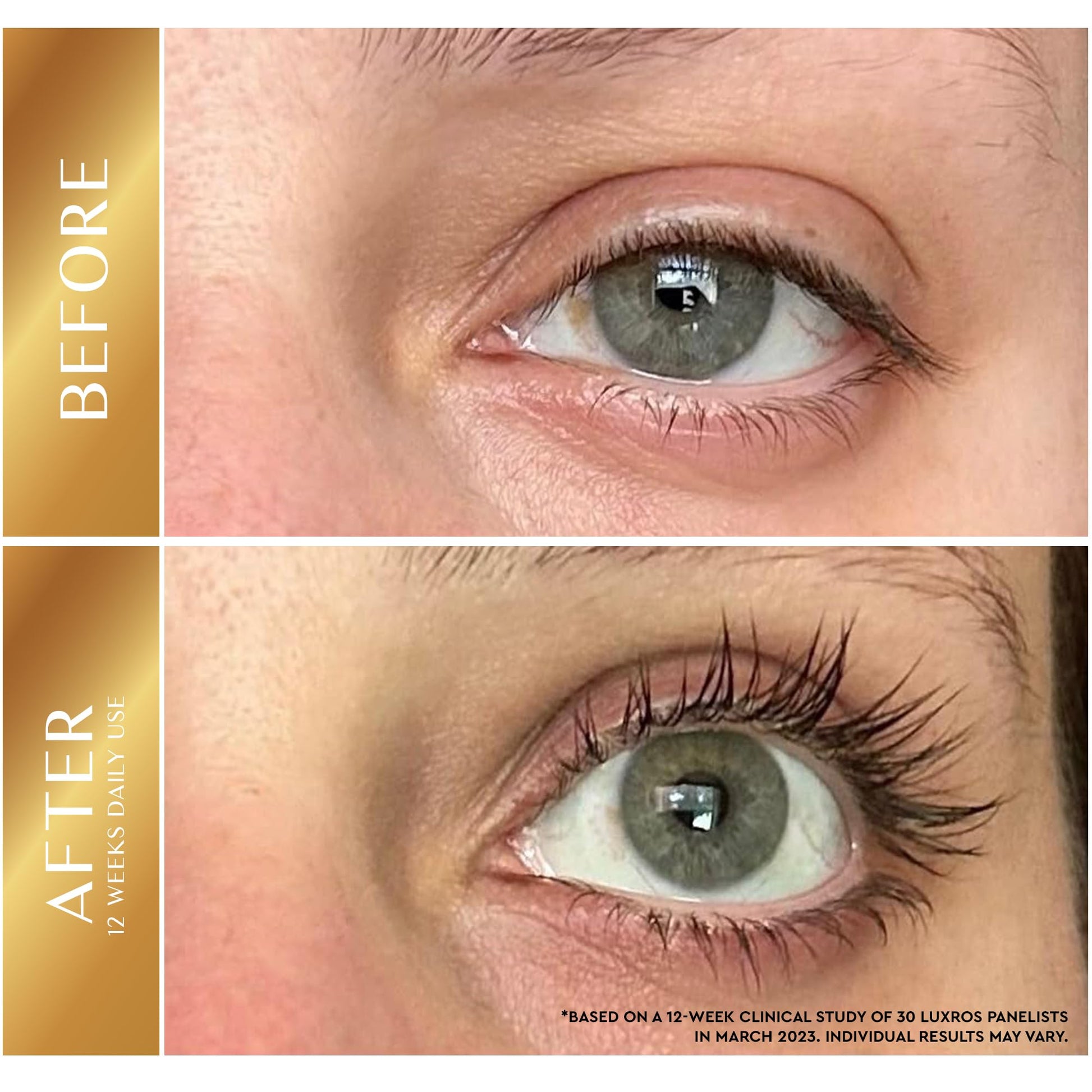 LUXROS Eyelash Serum 5 mL, Eyelash Enhancer Serum for Longer, Thicker Healthier Lashes, Made in USA, 5mL 6 Month Supply - Available at All In One Marketplace Canada