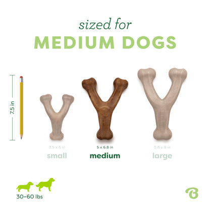 Benebone 3-Pack Wishbone Dog Chew Toy for Aggressive Chewers, Medium Benebone