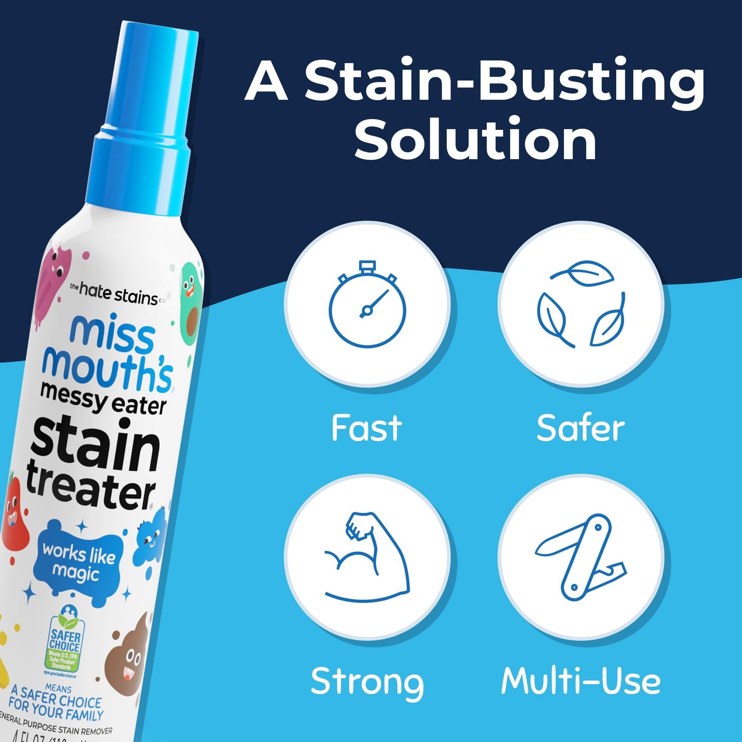Miss Mouth's Messy Eater Stain Treater, Carpet Cleaner & Spot Remover, 4 oz