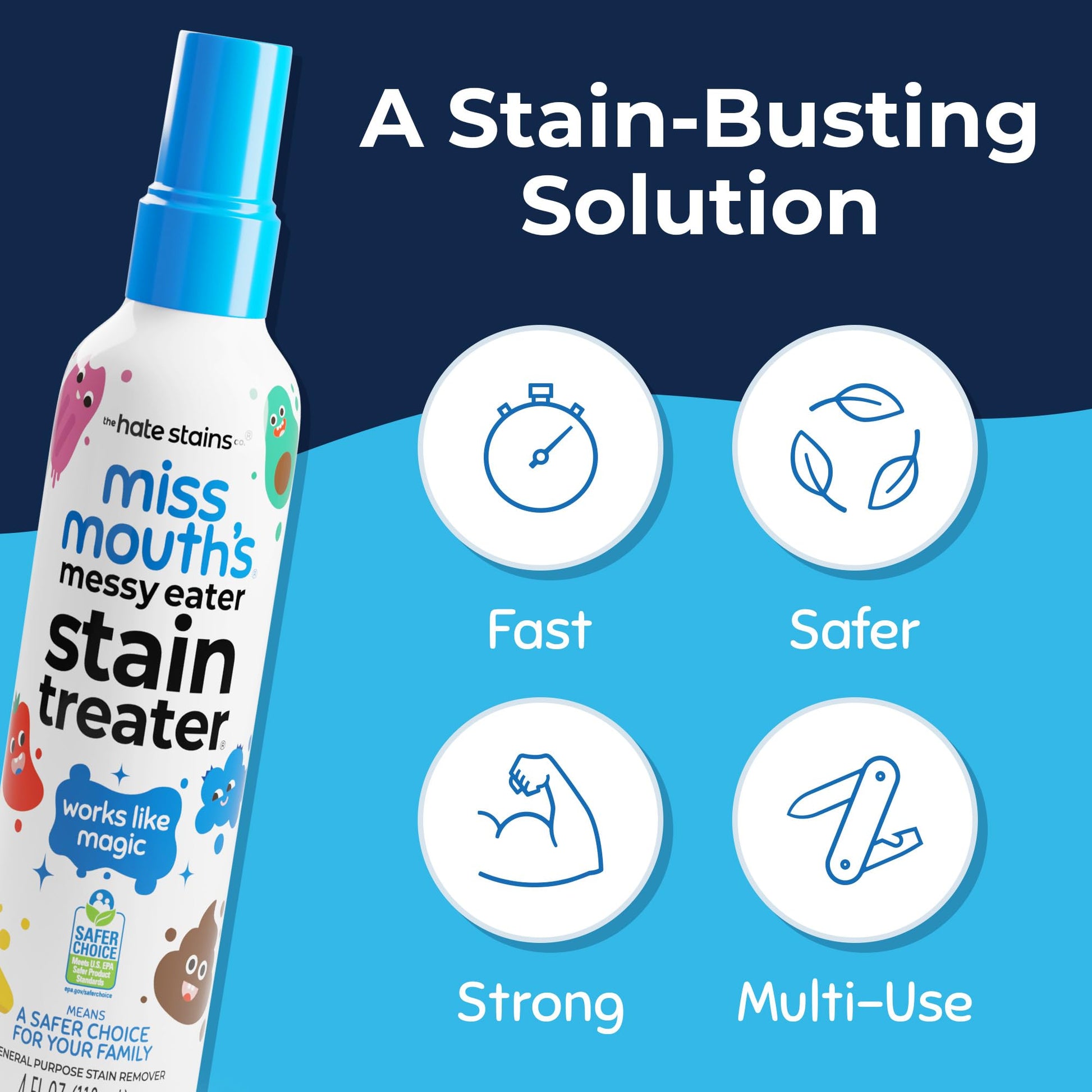 Miss Mouth's Messy Eater Stain Treater, Carpet Cleaner & Spot Remover, 4 oz